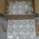 4oz Glass Jars with PE Lids and Cork Lids, 24 Pack Mini Pudding Jars Yogurt Jars Containers for Spice, Jam, honey, Mousse, Wedding, Shower Favors, DIY and Art