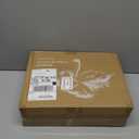 APSMILE Lightweight Down Feather Fibers Comforter Super King Size, Cooling Duvet Insert for Warm Weather/Hot Sleepers-Ultra Soft 100% Organic Cotton Cover, Fluffy Summer Duvet (Ivory White, 120x120)