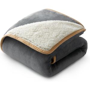 Bedsure Waterproof Dog Blankets for Small Dogs - Small Cat Blanket Washable for Couch Protection, Sherpa Fleece Puppy Blanket, Soft Plush Reversible Throw Furniture Protector, 25"X35", Grey