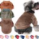 FabriCastle Dog Sweater, 3-Pack Dog & Cat Clothes, Ultra Soft and Warm Pet Jackets M for Dogs Boy & Cats, Winter Pet Apparel Costumes, Puppy Outfits (Camel, Khaki, Olive, Small), M