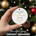 OASSIE Christmas Thank You Gifts for Women - Ceramic Christmas Ornaments 2025 for Tree Decorations - Appreciation Retirement Gifts for Women Boss Coworker Teacher Nurse Friend (White - Difference Gold)