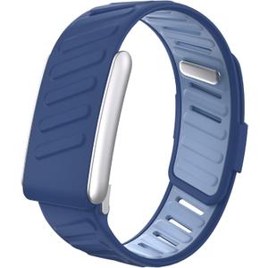 mimo Upgrade Durable Premium Silicone Sport Band for Whoop 5.0 Strap Men Women, Adjustable Waterproof Replacement Strap, Wristbands Straps for Whoop 5.0 Silicone Bands- Not Compatible with Gen 4 (Dark Blue & Light Blue)