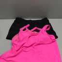 Yonique Tankini Swimsuits for Women with Boy Shorts Athletic Swim Tank Top 2 Piece Bathing Suits Hot Pink S