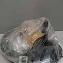 LUE BONA Adjustable Vanity Stool, 360 Swivel Chair for Makeup Room, Gray Faux Leather Stool for Bathroom & Living Room (Grey)