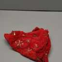 Mr. Pen- Christmas Tree Skirt 24 inches, Red Faux Fur Christmas Tree Skirts with Gold Snowflakes, 24 inch Tree Skirt