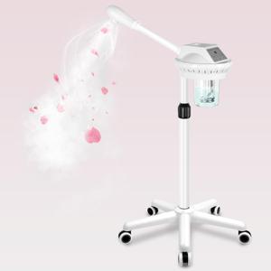 Facial Steamer Professional for Deep Cleansing and Hydration, Face Steamer for Estheticians with Adjustable Height, Spa Ozone Steamer on Wheels, Suitable for Home and Beauty Spa Salon Use