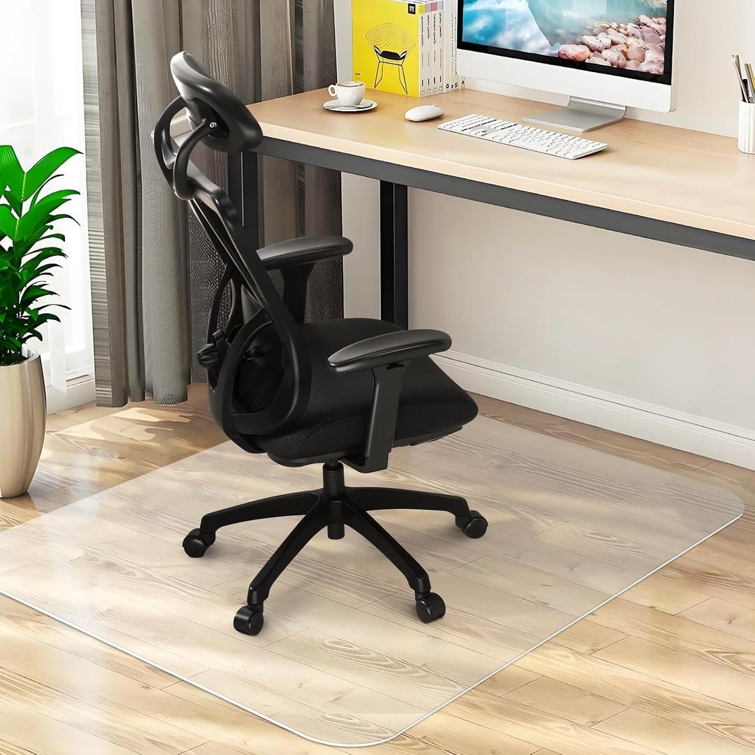 Chair Mat for Hard Wood Floors - Heavy Duty Floor Protector - Easy Clean (47''47''), 47" x 47" Rectangle