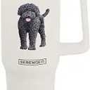SERENGETI 40 Oz Ultimate Tumbler with Handle and Straw  Vacuum Insulated Tumbler with Straw and Lid  Stainless Steel Travel Mug for Pet Lovers  3D Designs of your favorite Dog (Labradoodle)