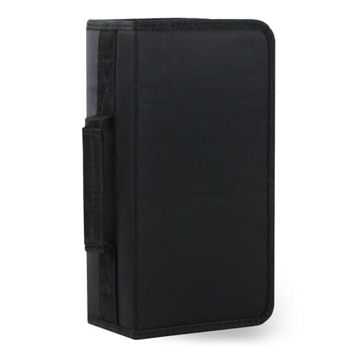 YILAG DVD Case CD Storage, 128 Capacity CD Cases Holder DVD Storage Case Holders CD DVD Disc Case Storage Wallet Binder for Car Home Office Travel (128 Black)