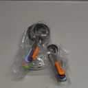 Bopei Measuring Cups and Spoons Set Stainless Steel 10 Piece for Cooking and Baking (5 Cups + 5 Spoons, Colorful Handles)