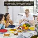 Berglander Plastic Plates Set of 12 Pieces 10", Mutil Color Reusable and Unbreakable Flat Dinner Plates, Salad Plates, Pasta Bowls, Dishes Set Easy to Carry for Home, Garden, Picnic, Camping