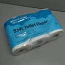 Amazon Basics 2-Ply Soft Toilet Paper, 6 Rolls, 350 Sheets per Roll, Equivalent to 37 Regular Rolls, Septic Safe
