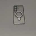 Compatible with Samsung Galaxy S25 Ultra Case with Magnetic Ring Stand [Compatible with Mag-Safe] [Full Camera Lens Protector] Plating Clear Phone Case for S25 Ultra 6.9", Silver