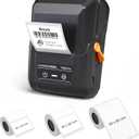 SUPVAN T50M Pro Bluetooth Label Maker Machine with 3 Tapes, Wide Waterproof Label, Versatile App with 40 Fonts and 450+ Icons, Inkless Labeler for Home, Kitchen, School, Office Organization, Black