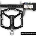 ROCKBROS Mountain Bike Pedals MTB Pedals Bicycle Flat Pedals Aluminum 9/16" Sealed Bearing Lightweight Platform for Road Mountain BMX MTB Bike