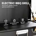 AEWHALE 2-in-1 Outdoor Table & Electric Grill,Portable Grill with Nonstick Cooking Surface for Outdoor Kitchen & Backyard Barbecue Cooking