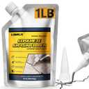 Concrete Crack Filler,1 LB High Elasticity Cement Crack Filler,Self-Leveling Quick-Drying & Waterproof Concrete Caulk,Concrete Repair for Driveway,Walkway,Patio,Joint,Indoor and Outdoor,Grey (16oz)