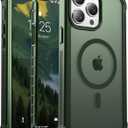 Jaroco Magnetic for iPhone 13 Pro Max Case, [Compatible with MagSafe][Military Grade Drop Protection][Heavy Duty Protection][Non-Slip][Shockproof] 2-Layer Durable Bumper Phone Case 6.7''-Army Green