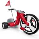 Radio Flyer Big Flyer Sport, for Kids 3-7, Chopper-Style Tricycle with 16-Inch Front Wheel, Adjustable Seat, Chrome Handlebars, Removable Racing Pennant, Performance Grip Tread, Tricycle for Kids, Large