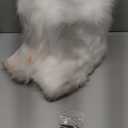 IXU Women's Faux Fur Boot Furry Fluffy Round Toe Suede Snow Winter Women Boots Comfy Plush Warm Short Outdoor Indoor Flat Shoes Mid-Calf Boots (5, White)