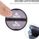 XL Monthly Pill Organizer 2 Times A Day, AM/PM One Month Pill Box 28 Day,Daily Pill Case Large 4 Week Big Compartments for Pills Vitamin Fish Oil Supplements (Black)