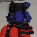 SATINIOR 2 Pairs Kids Waterproof Winter Snow Gloves Ski Gloves for Boy Girl Outdoor Warm Thickening Snowboard(Red, Blue,8-12 Years)