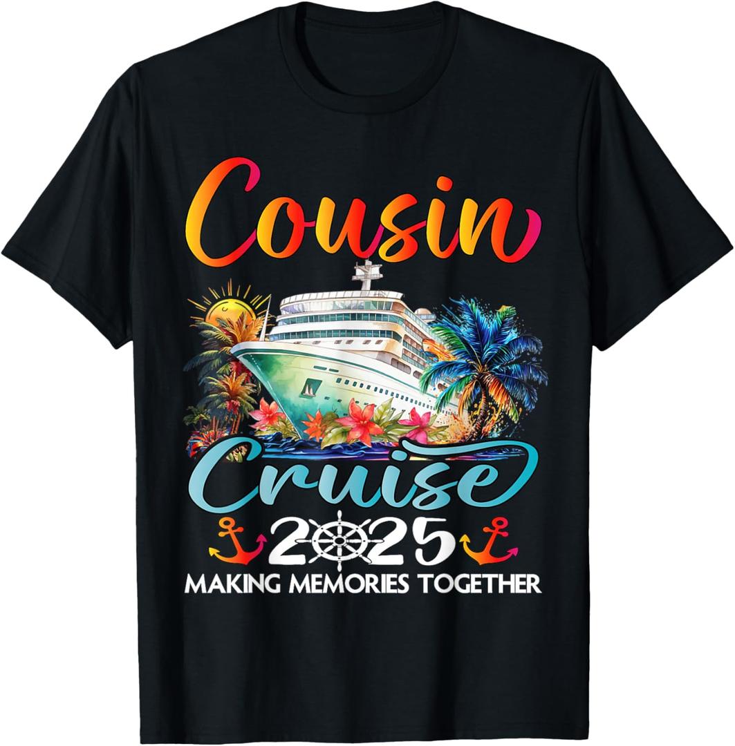 Cousins Cruise 2025 Cruising Cousins Vacation Trip Matching T-Shirt, L