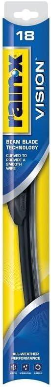 Rain-X Vision Wiper Blade, Standard Beam, All Weather Performance Curved Smooth Wipe (18)