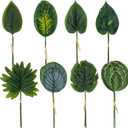 DILATATA Artificial Greenery Stems Set 24pcs Silk Faux Tropical Leaves 8 Leaf Styles Fake Plant Picks for DIY Wedding Centerpieces Arrangement Vase Home Decor