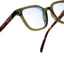 AMBEYE TR90 Oversized Blue Light Blocking Glasses for Gaming, Office & Reading, Anti UV Protective Glasses for Drivers, Outdoor Activities, Men & Women(Green + Tortoiseshell)