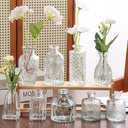 Brajttt Glass Bud Vase Set of 32 pcs,Bud Vases in Bulk,Small Vases for Centerpieces, Mini Flower Vase Bulk for Rustic Wedding Home Table Decorations