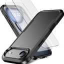 2 x for iPhone Air Case [Shockproof] [Dropproof] [Heavy Duty Protection] [Pocket-Friendly] Slim & Tough Non-Slip Protective Phone Cover for iPhone Air 6.6inch, Black