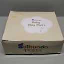 Baby Play Gym,6 Developmental Zones Tummy Time Mat, Wooden Baby Play Gym Mat with 7 Detachable Sensory Toys for Newborn Brain Development, Essential Baby Shower Set, Green (17 x 13 x 5 Inch)