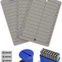 Crypto Seed Phrase Storage - Titanium Seed Phrase Plate and Stamp Set - Offline Cold Wallet for Bitcoin Ethereum for 12-24 Words BIP39 Compatible Wallets (Ledger, Metamask & More) (Alpha Stamp L4)