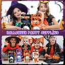 Sunnychicc 25 Pcs Halloween Disposable Cups with Lids 12oz Pumpkin Cup Cartoon Printed Party Tumbler for Treat Candy Halloween Party Favors Supplies Props