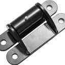 2 Pack Heavy Duty Gate Hinges 7" Sealed Bearings Adjustable Yoke Pivot Suitable for Large Driveway Gates Carbon Up to 1100 Pounds Black