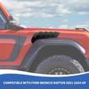 RAZPOY Front Side Fender Vents Cover Trim Compatible with Ford Bronco Raptor 2021-2024, Side Air Vent Outlet Cover, Black
