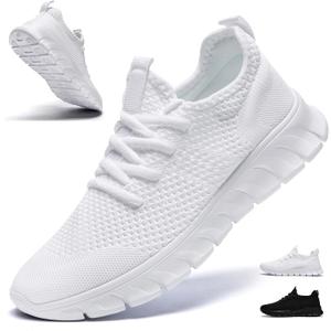 CMNZHK Womens Running Shoes Tennis Sneakers White Size 9 Slip on Walking Gym Work Shoes Non Slip Athletic Workout Comfortable Lightweight Casual Shoe
