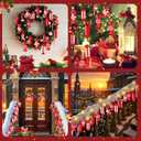 Lanpn 8 Pcs 11.8" Extra Large Candy Cane Christmas Decorations, Giant Peppermint Candies Xmas Tree Ornaments, Red White Lollipop Candy Canes, Sweet Hanging Decor for Candyland Holiday Indoor Outdoor