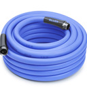 Kotto Heavy Duty 100ft Garden Hose, 5/8" All-Weather Water Hose with Crush-Resistant Brass Fittings, 600 PSI Burst Proof, Kink & Leak Resistant, Blue
