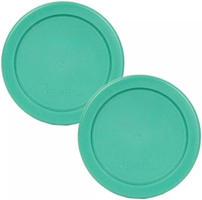 For Green Round Plastic Food Storage Replacement Lid (2-Pack)