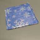 Horaldaily Christmas Tablecloth 7070 Inch Round, White Snow Blue Washable Table Cover for Party Picnic Dinner Decor