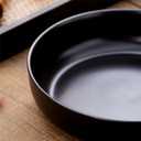 10'' Large Serving Bowl, 2.8 Quart Big Salad Pasta Bowl, Porcelain Fruit Bowl,Matte Mixing Bowls,Wide Soup Bowl for Family Kitchen,Microwave & Dishwasher Safe (Black)
