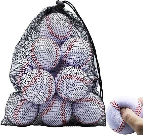 Magicorange Baseball, Foam Baseballs 6Pack Practice Training Baseballs Unmarked Baseball Soft Toss, Batting, Fielding, Hitting, Pitching