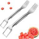 Watermelon Cutter 2-In-1 Stainless Steel Fruit Watermelon Slicer Kitchen Gadgets Watermelon Cutter Slicer Tool (2PCS)