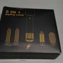 5 in 1 Blow Dryer Brush, Upgrade Hair Dryer Brush Air Curler Air Curling Wrap Styler, Detachable Hot Air Brush Negative Ion Curling Brush Iron, Hair Styling Tools for Drying Curling Straightening (White Gold)