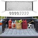 Truck Bed Cargo Net for 2022-2025 2026 Rivian R1T/R1S Accessories Envelope Style Mesh Trunk Net Organizer and Storage Stretchable Adjustable Elastic Nylon Rear Cargo Netting with Hooks