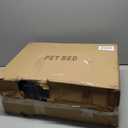 EHEYCIGA Orthopedic Dog Beds, Egg Crate Dog Bed Pet Mat with Washable Removable Cover, All Size Dogs (30.0"L x 20.0"W x 3.5"Th, Beige)