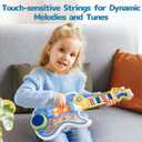 Toddlers Guitar, 4 in 1 Kids Guitar and Piano Guitars for Toddlers 2-4 with Lullaby Projector Toy for Kids Musical Instruments Toys Birthday Gift for a 2 3 4 5 Year Old Boys Girls Gifts