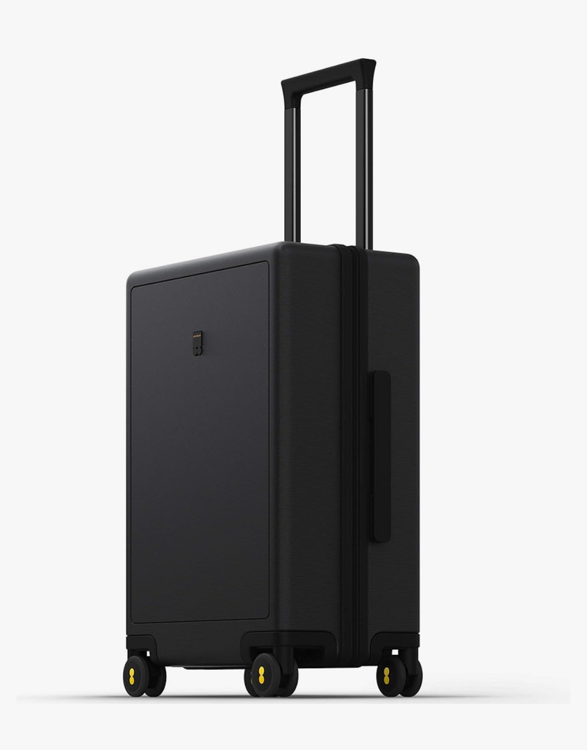 LEVEL8 Hard Shell Carry on Luggage Airline Approved, Carry-on Suitcases with Wheels, Lightweight Luminous Textured Hardside Travel Bag with Tsa Lock, 20 Inch, Black